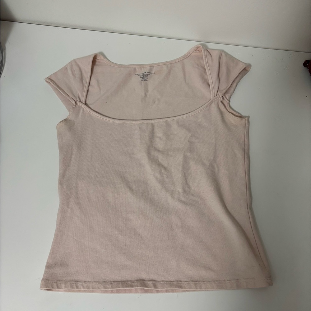 Brandy Melville Light Pink Short Sleeve Top